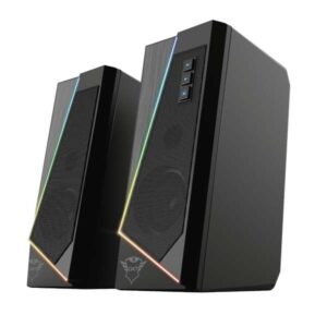 trust gaming gxt 609 zoxa altavoces usb 2.0 12w iluminacion led rgb altavoz de 40mm color negro