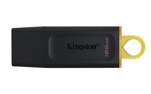 kingston datatraveler exodia memoria usb 128gb usb 3.2 gen 1 con tapa enganche para llavero color negro (pendrive)