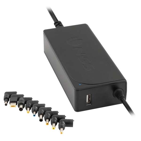 ngs cargador universal automatico para portatil 70w 1x usb 2.0 9 adaptadores