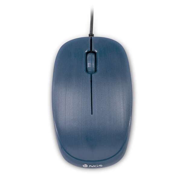 ngs flame raton usb 1000dpi 3 botones uso ambidiestro color azul