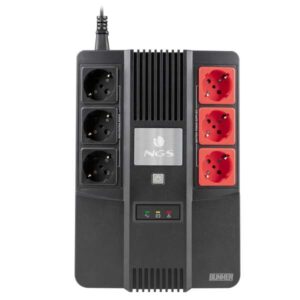 ngs fortress bunker sai 600va ups 360w bateria incorporada 12v/7 tecnologia off line funcion avr 6x schukos proteccion sobrecargas y cortocircuitos