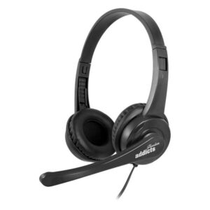ngs vox505 auriculares usb con microfono microfono plegable almohadillas acolchadas diadema ajustable control en cable cable de 1.80m color negro
