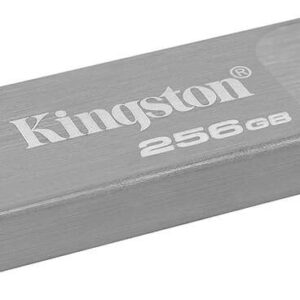 kingston datatraveler kyson memoria usb 256gb 3.2 gen 1 200 mb/s en lectura diseño metalico color plata (pendrive)