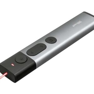 trust kazun presentador laser inalambrico 4 botones radio de accion 30m laser color rojo aluminio