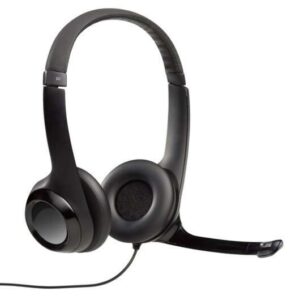 logitech h390 auriculares con microfono plegable usb diadema ajustable almohadillas acolchadas controles en cable cable de 2.33m color negro