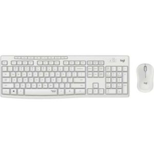 logitech mk295 pack inalambrico teclado + raton 1000dpi 3 botones teclas y botones silenciosos uso ambidiestro color blanco