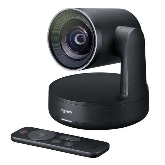 logitech rally camara para videoconferencias ptz ultra hd 4k usb c 3.0 control automatico indicador led de silencio mando a distancia color negro