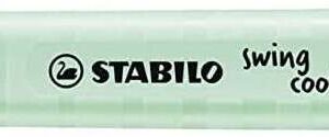 stabilo swing cool pastel marcador fluorescente cuerpo plano punta biselada trazo entre 1 y 4mm tinta con base de agua color pizca de menta