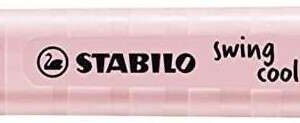 stabilo swing cool pastel marcador fluorescente cuerpo plano punta biselada trazo entre 1 y 4mm tinta con base de agua color rubor rosa