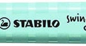stabilo swing cool pastel marcador fluorescente cuerpo plano punta biselada trazo entre 1 y 4mm tinta con base de agua color toque de turquesa