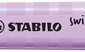 stabilo swing cool pastel marcador fluorescente cuerpo plano punta biselada trazo entre 1 y 4mm tinta con base de agua color brisa violeta