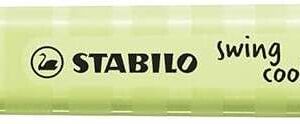 stabilo swing cool pastel marcador fluorescente cuerpo plano punta biselada trazo entre 1 y 4mm tinta con base de agua color chispa de lima