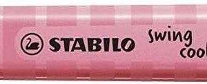stabilo swing cool pastel marcador fluorescente cuerpo plano punta biselada trazo entre 1 y 4mm tinta con base de agua color rosa cerezo en flor