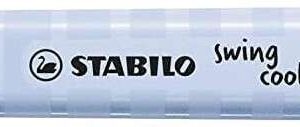 stabilo swing cool pastel marcador fluorescente cuerpo plano punta biselada trazo entre 1 y 4mm tinta con base de agua color azul nublado