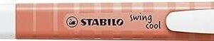 stabilo swing cool pastel marcador fluorescente cuerpo plano punta biselada trazo entre 1 y 4mm tinta con base de agua color coral meloso