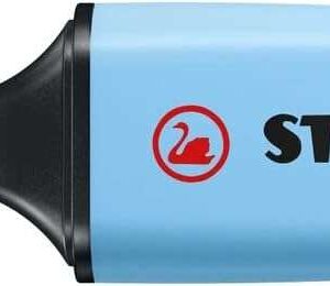stabilo boss 70 pastel marcador fluorescente trazo entre 2 y 5mm recargable tinta con base de agua color azul ventoso