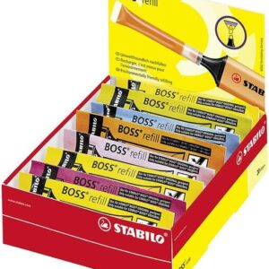 stabilo boss 70 recarga de 3ml para marcador fluorescente tinta con base de agua colores surtidos