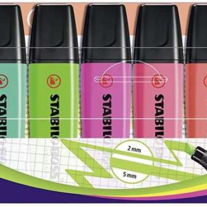 stabilo boss 70 pack de 8 marcadores fluorescentes trazo entre 2 y 5mm recargable tinta con base de agua colores surtidos