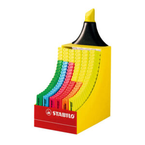 stabilo boss 70 expositor de 120 marcadores fluorescentes trazo entre 2 y 5mm recargable tinta con base de agua colores surtidos