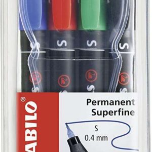 stabilo ohpen pack de 4 rotuladores permanentes punta superfina trazo de 0.4mm agarre antideslizante tapon ventilado colores surtidos