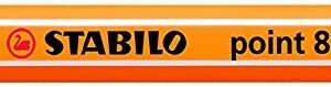 stabilo point 88 rotulador de punta fina de fibra trazo de 0.4 mm tinta con base de agua color bermellon palido