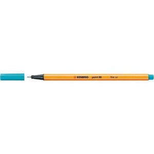 stabilo point 88 rotulador de punta fina de fibra trazo de 0.4 mm tinta con base de agua color azul claro