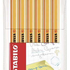 stabilo point 88 pack de 6 rotuladores de punta fina de fibra trazo de 0.4 mm tinta con base de agua colores surtidos