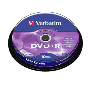verbatim dvd+r 16x 4.7gb (tarrina 10 uds)