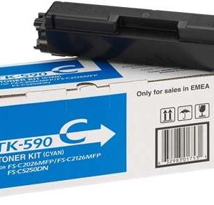kyocera tk590 cyan cartucho de toner original 1t02kvcnl0/tk590c