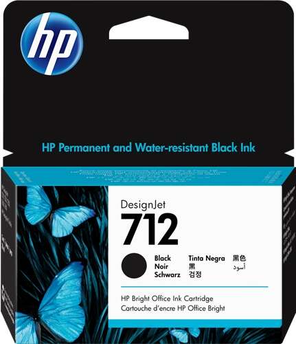 hp 712 negro cartucho de tinta original 3ed70a