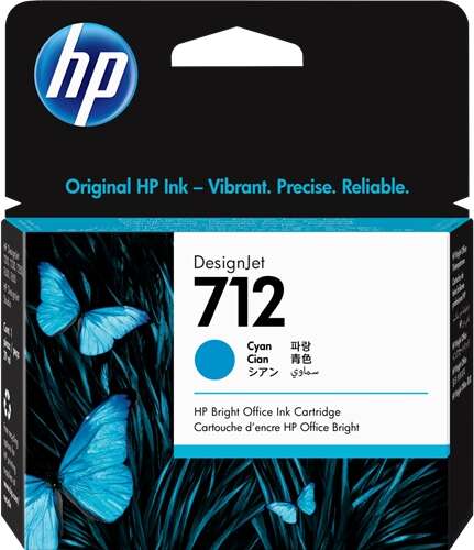 hp 712 cyan cartucho de tinta original 3ed67a