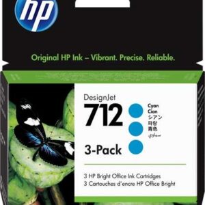 hp 712 cyan pack de 3 cartuchos de tinta originales 3ed77a