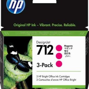 hp 712 magenta pack de 3 cartuchos de tinta originales 3ed78a
