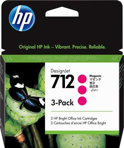 hp 712 magenta pack de 3 cartuchos de tinta originales 3ed78a