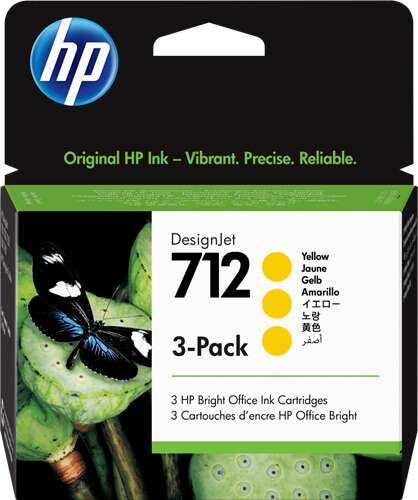 hp 712 amarillo pack de 3 cartuchos de tinta originales 3ed79a