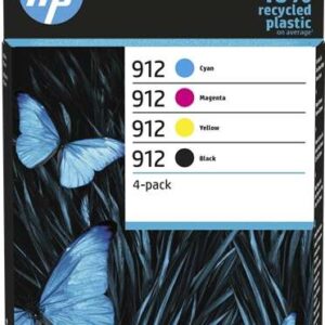 hp 912 pack de 4 cartuchos de tinta originales 6zc74ae