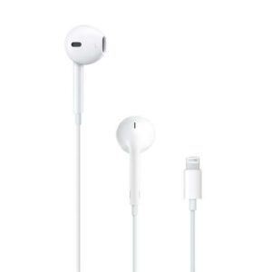 apple earpods auriculares binaurales lightning microfono integrado control de volumen color blanco
