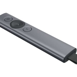 logitech spotlight presentador inalambrico radio de accion 30m vibracion color acero