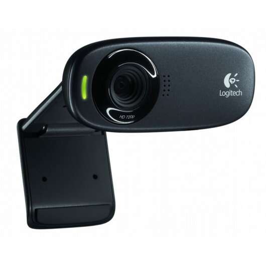 logitech c310 webcam hd 720p 5mpx usb 2.0 microfono integrado angulo de vision 60º enfoque fijo cable de 1.50 color negro