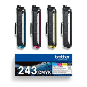brother tn243 pack de 4 cartuchos de toner originales tn243cmyk