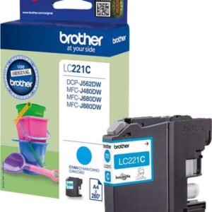 brother lc221 cyan cartucho de tinta original lc221cbp