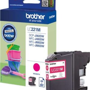 brother lc221 magenta cartucho de tinta original lc221mbp
