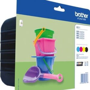 brother lc221 pack de 4 cartuchos de tinta originales lc221valbp