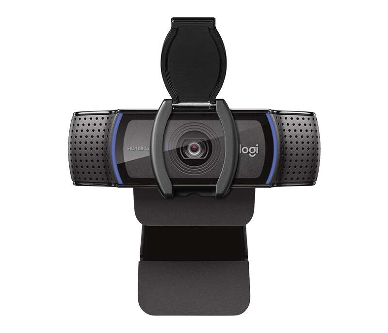 logitech c920s webcam hd pro 1080p usb 2.0 enfoque automatico microfonos integrados tapa de obturador campo visual de 78º cable de 1.50m color negro
