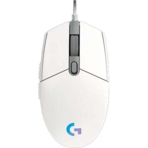 logitech g203 lightsync raton usb 8000dpi 5 botones programables iluminacion rgb lightsync uso diestro cable de 2.10m color blanco