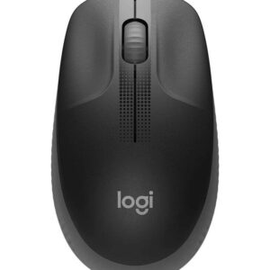 logitech m190 full size raton inalambrico usb 1000dpi 3 botones gran tamaño uso ambidiestro color negro/gris oscuro