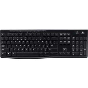 logitech k270 teclado inalambrico usb resistente a salpicaduras teclas de acceso rapido color negro