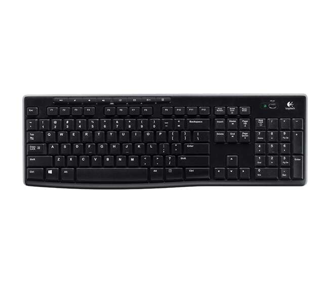 logitech k270 teclado inalambrico usb resistente a salpicaduras teclas de acceso rapido color negro