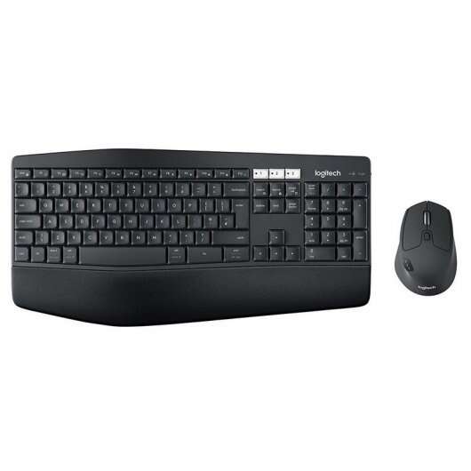 logitech mk850 performance pack inalambrico usb teclado con reposamuñecas + raton 1000dpi 7 botones uso diestro color negro