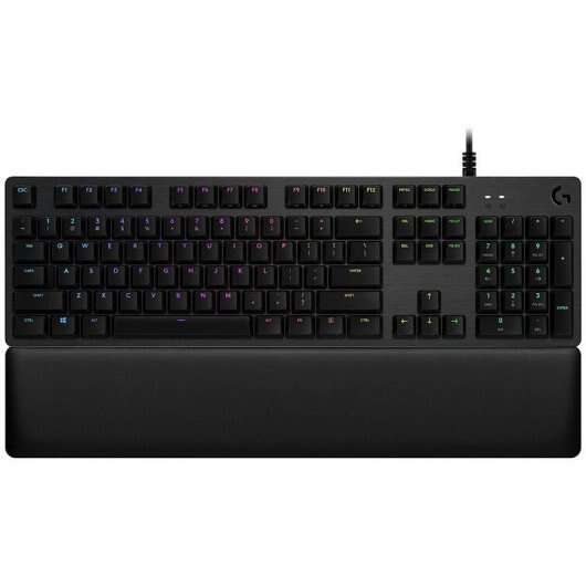logitech g513 teclado mecanico gaming usb teclas mecanicas gx brown iluminacion rgb lightsync superficies de metal reposamuñecas de espuma cable de 30cm color negro